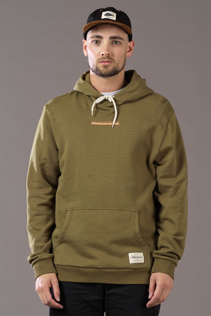 Just Another Fisherman Salty Angler Hood Military Olive