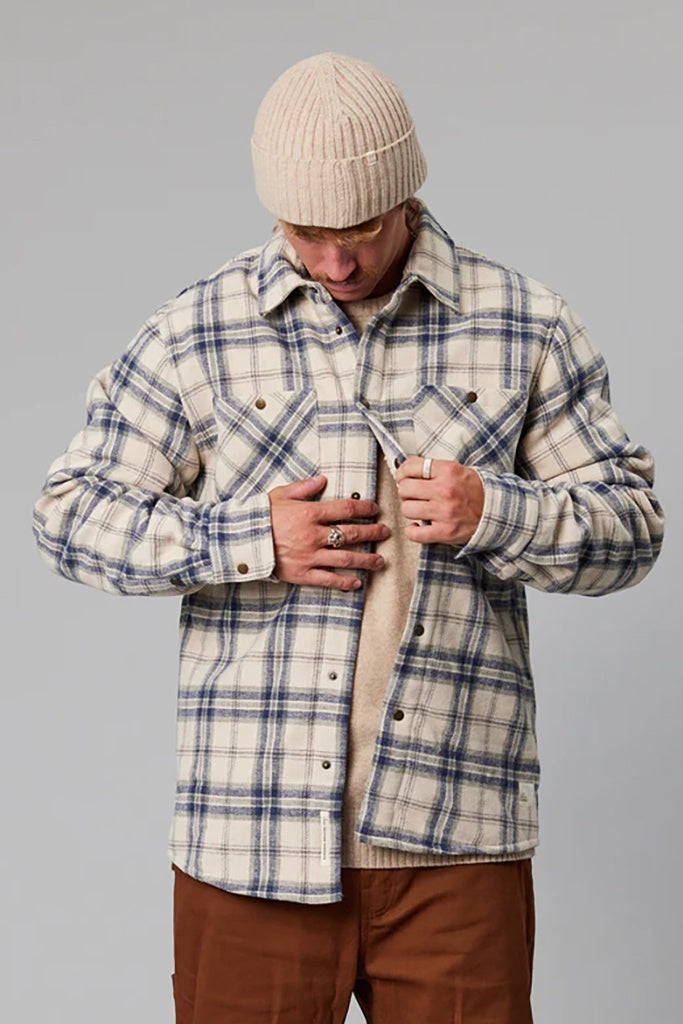 Just Another Fisherman Seaport Shearling Shirt Sand Check
