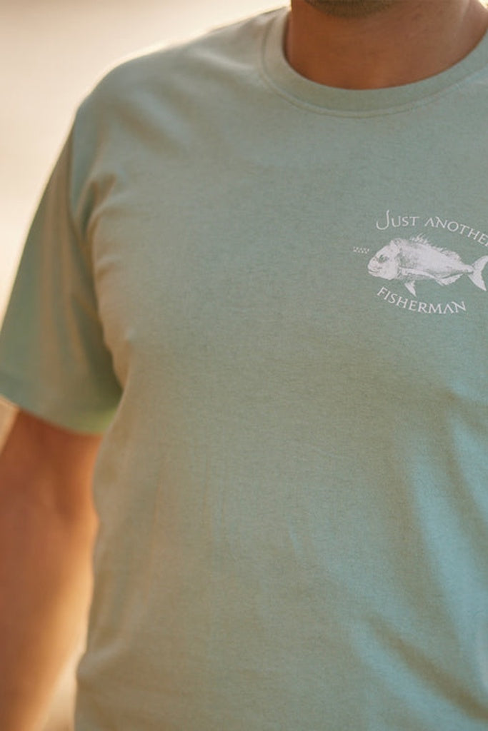 Just Another Fisherman Snapper Logo Tee Blue Surf