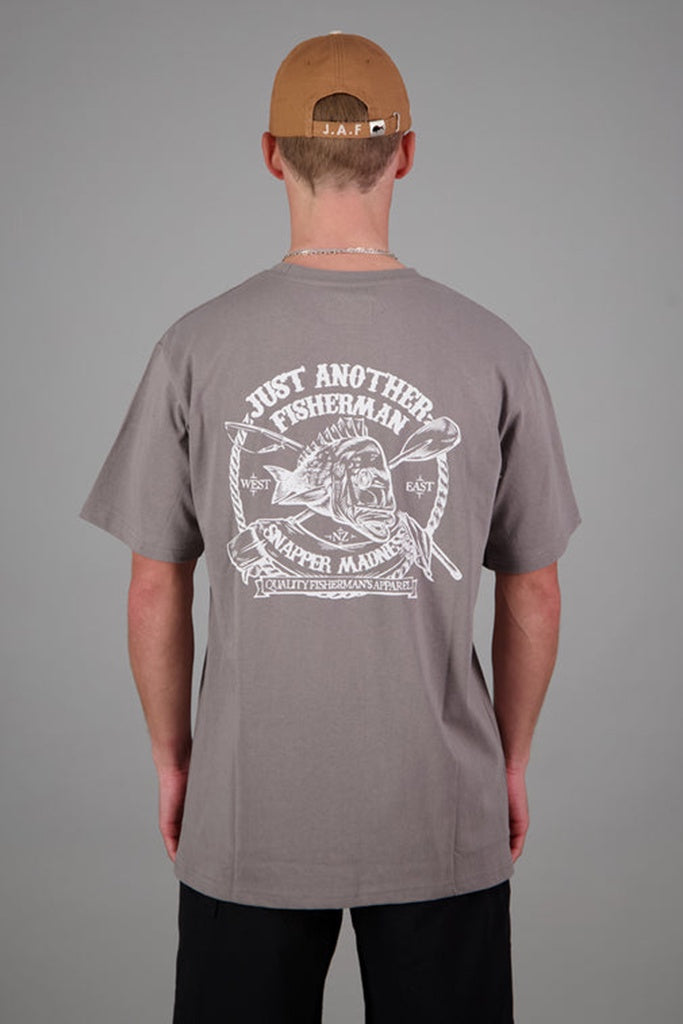 Just Another Fisherman Snapper Madness Tee Grey
