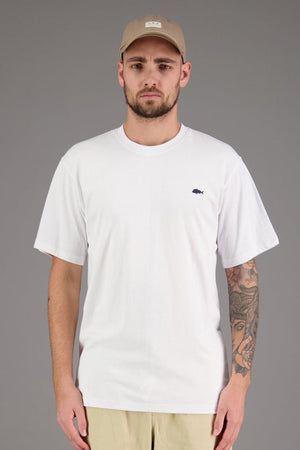 Just Another Fisherman Stamp Tee White