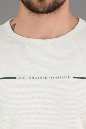 Just Another Fisherman Angler Tech UPF40 LS Tee - Antique White