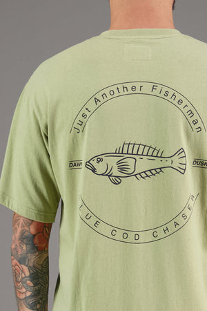 Just Another Fisherman Blue Cod Chaser Tee Moss