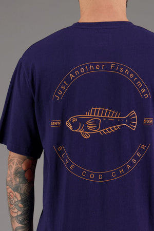 Just Another Fisherman Blue Cod Chaser Tee Navy