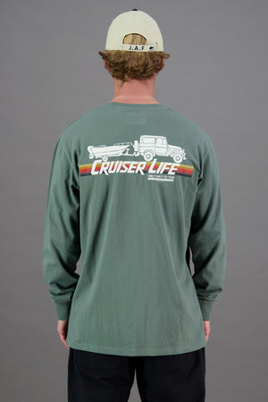 Just Another Fisherman Cruiser LS Tee Green / Snow White