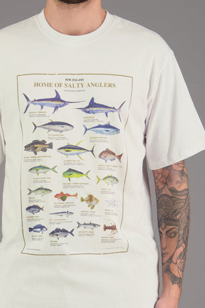 Just Another Fisherman Home Of The Salty Anglers Tee Antique White
