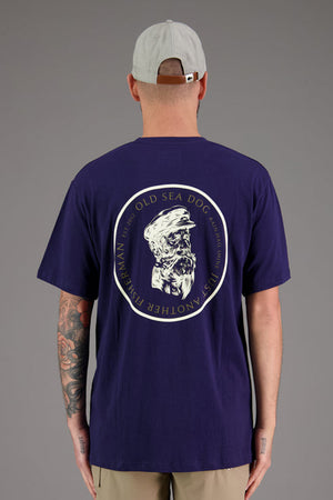 Just Another Fisherman Old Sea Dog Tee Navy