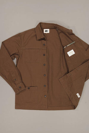 Just Another Fisherman Rigger Shacket Saddle Brown