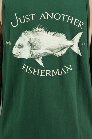 Just Another Fisherman Snapper Logo Singlet Pine