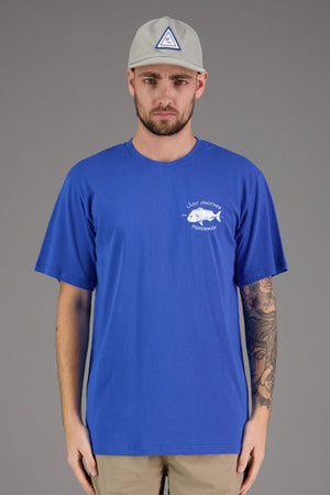 Just Another Fisherman Snapper Logo Tee Bright Blue