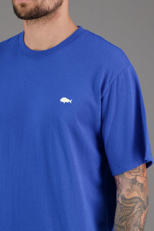 Just Another Fisherman Stamp Tee Bright Blue