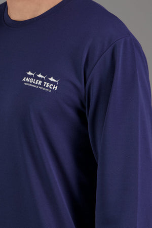 Just Another Fisherman Tech Marlin LS Tee - Navy