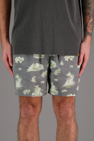 Just Another Fisherman Vintage Bloom Shorts - Aged Black