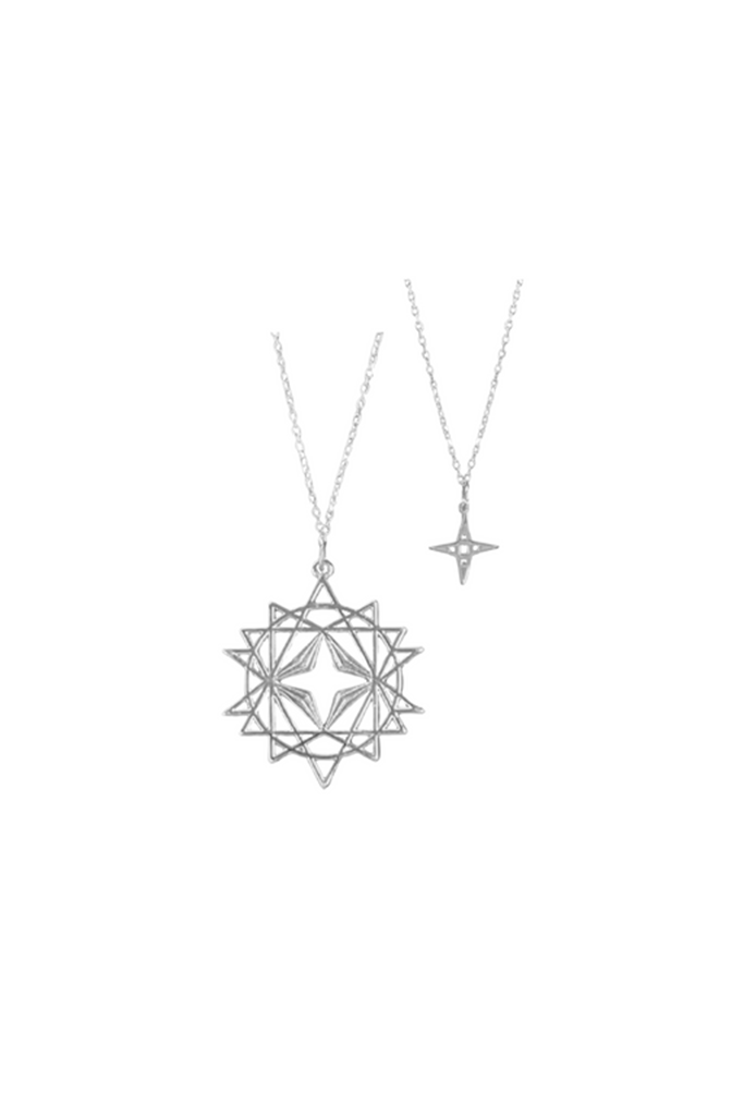 LKD Starseed & Baby Seed Necklace Set- Silver 45cm & 40cm