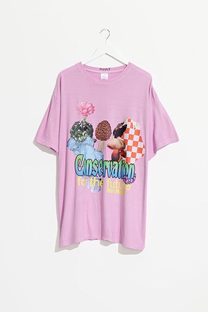 Misfit Conservation OS Tee Dress Lilac