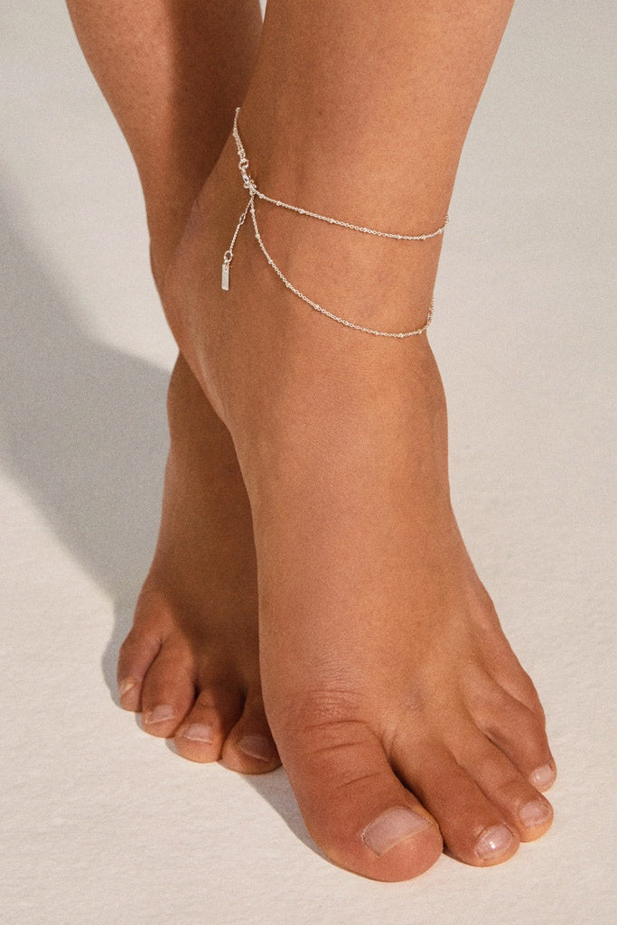 Pilgrim Elka Ankle Chain 2-In-1 Silver Plated