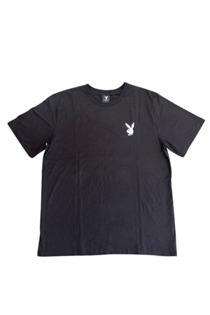 Playboy Linear Classic Bunny Stack Original Fit S/S Tee Black