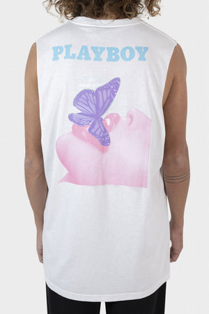 Playboy Q2 2019 Recolour Original Fit Muscle Tee White
