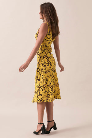 Rollas Ivy Floral Eliza Dress Yellow