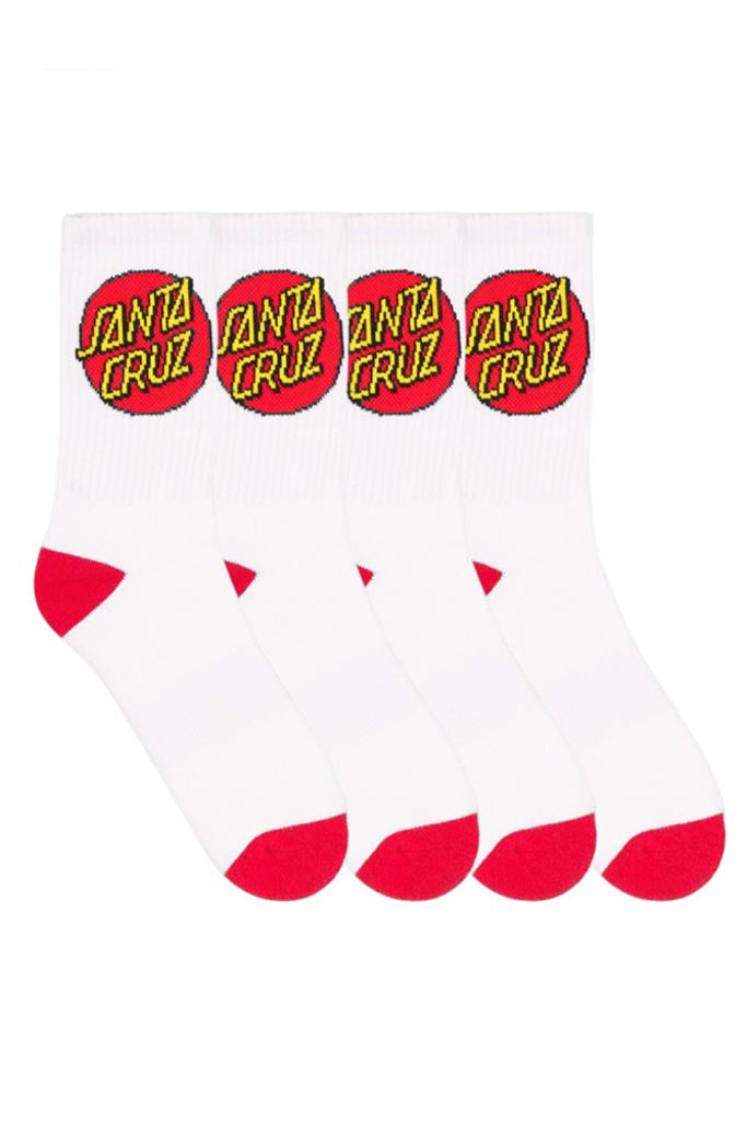 Santa Cruz Classic Dot Socks White