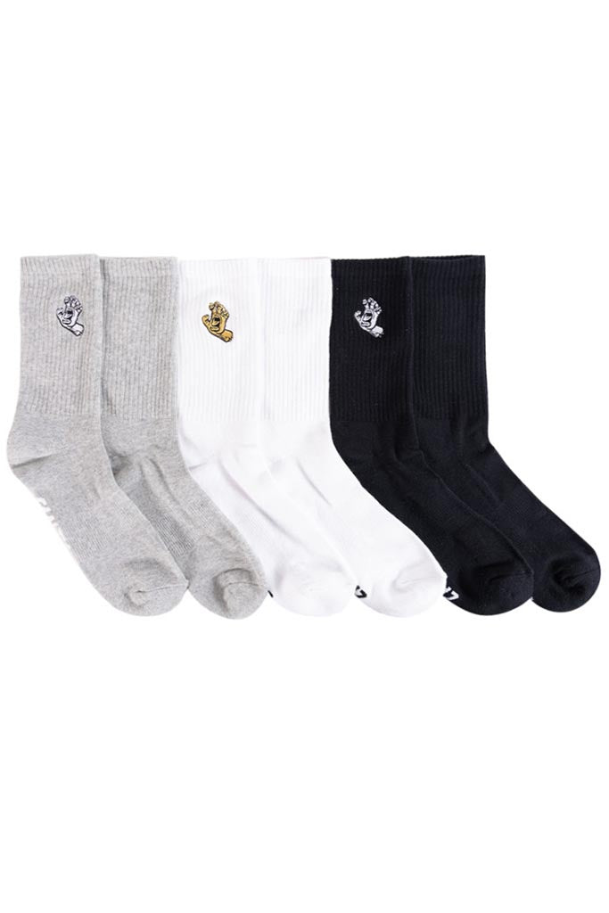 Santa Cruz Mono Hand Socks Black-White-Gmarle