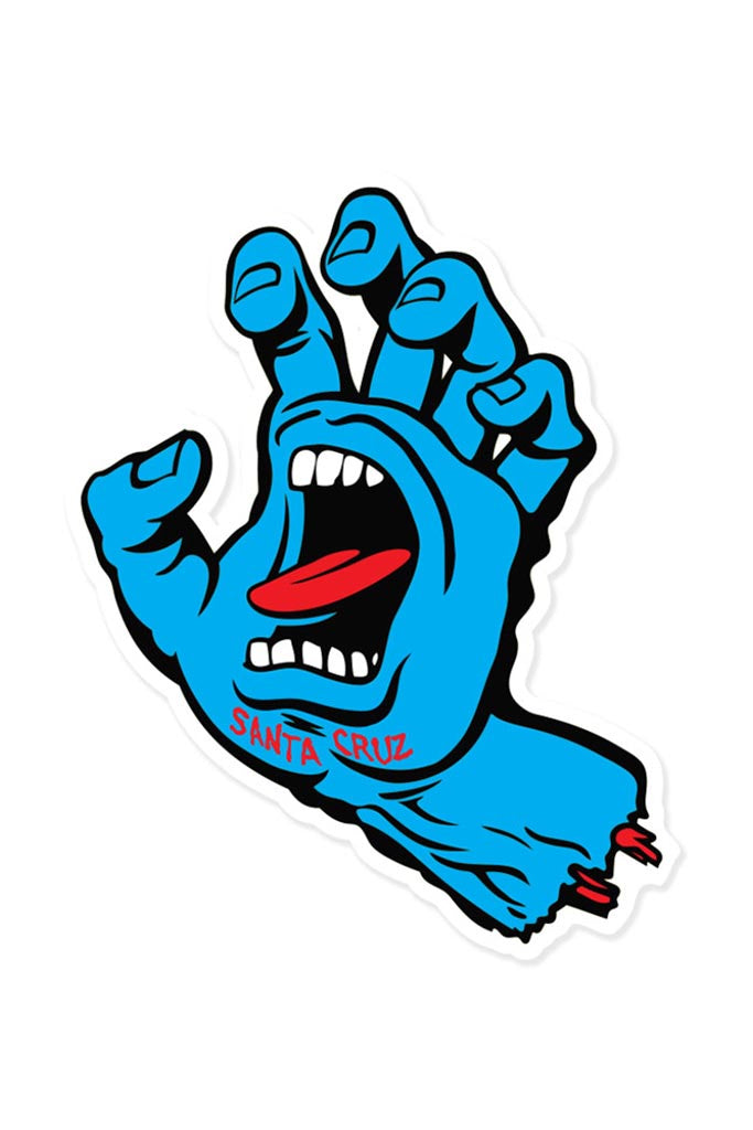 Santa Cruz Screaming Hand Blue Sticker