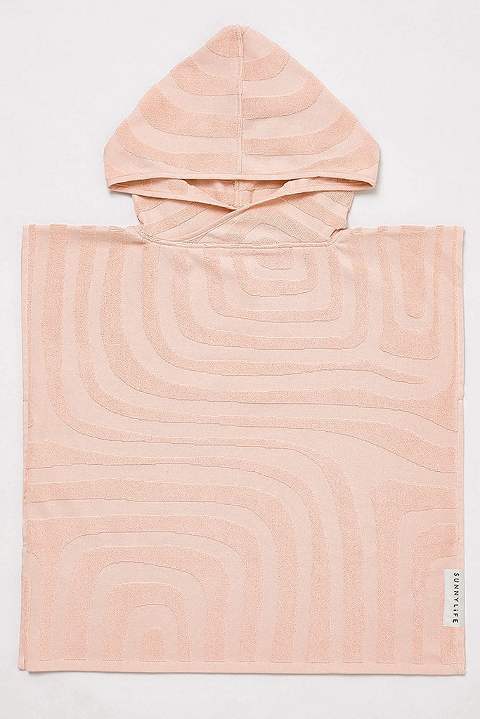 SunnyLife Terry Beach Hooded Towel 6-9 Surf- Ice Pink
