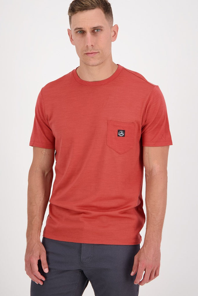 Swanndri Bucklands Merino T Shirt - Terracotta