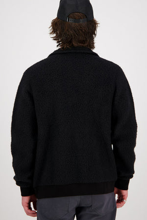 Swanndri Churchill Wool Fleece Jacket - Black