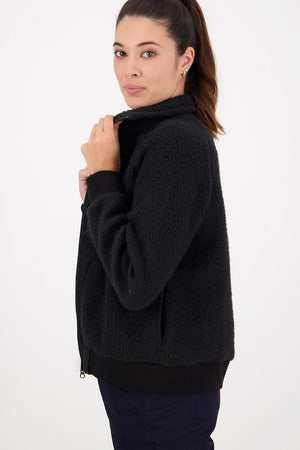 Swanndri Newgale Wool Fleece Jacket - Black