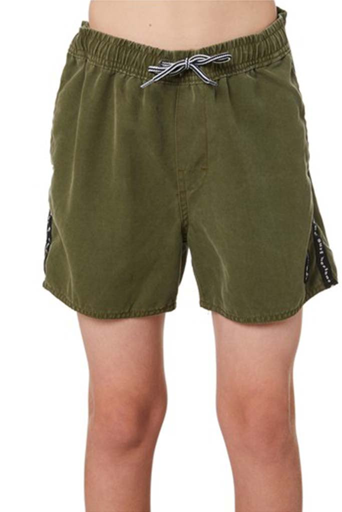T&C Youth OG Taped Beach Short Washed Army