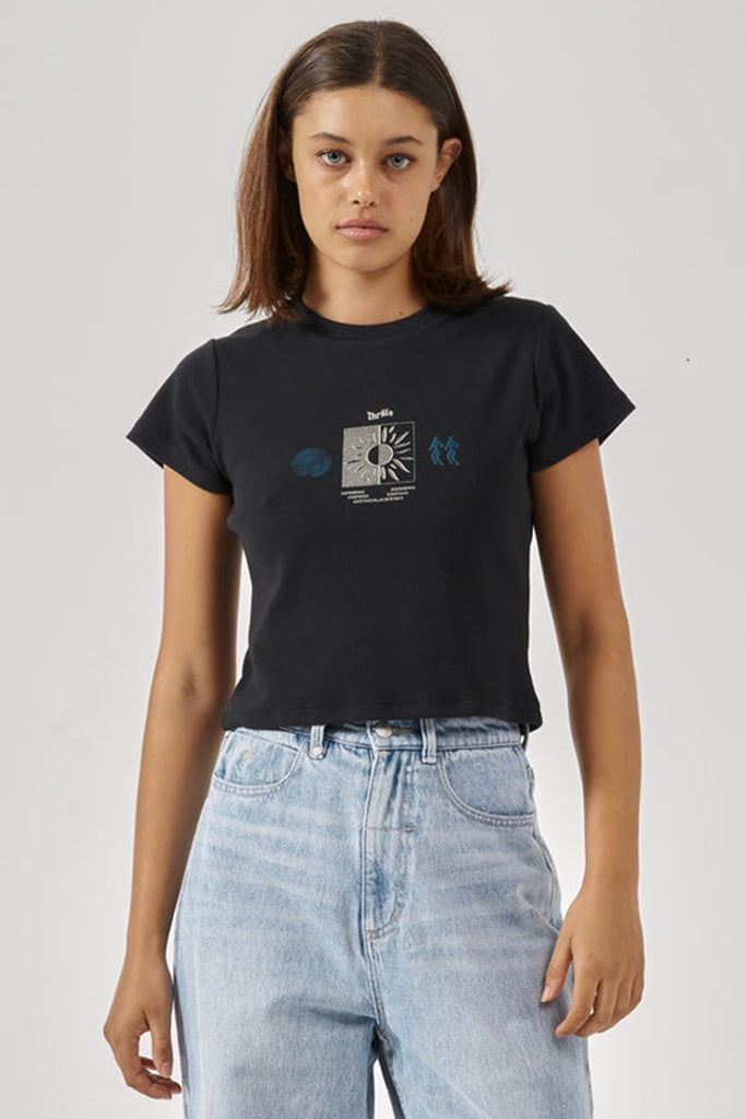 Thrills Existencial Mini Tee Washed Black