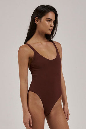 Thrills Paradise Code Classic V-Neck One Piece Chimney Red