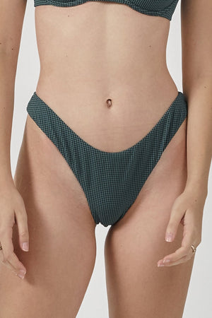Thrills Paradise Code Thong Bikini Bottom - Mallard Green