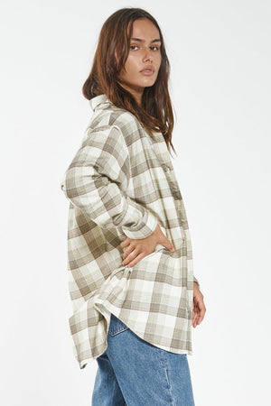 Thrills Section Oversized Flannel  Overcast