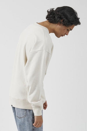 Thrills Engineered For Speed Slouch Crew Neck Fleece Unbleached