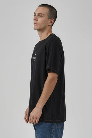 Thrills Hemp Wake Up In Paradise Merch Fit Tee - Washed Black