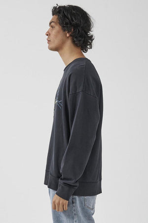 Thrills High Life Slouch Fit Crew Twilight Black