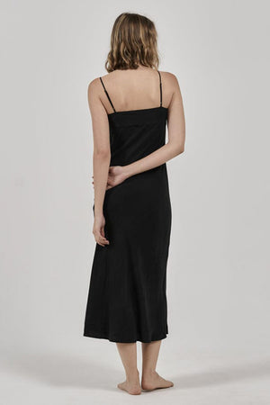 Thrills Inez Mid Length Slip Dress Antique Black