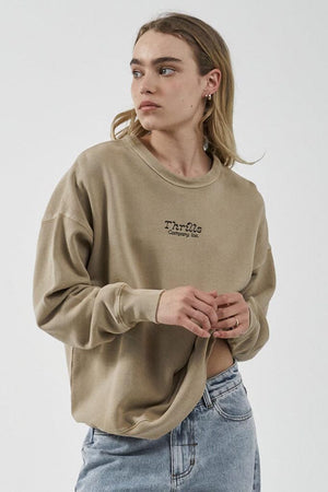 Thrills Intuition Slouch Crew Faded Khaki