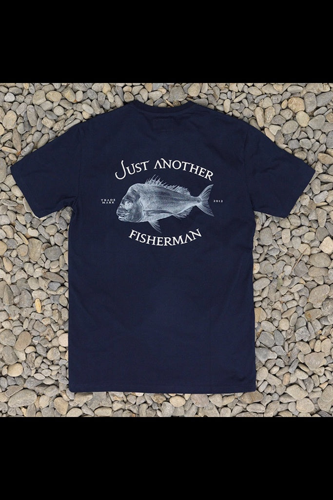Just Another Fisherman Snapper Logo Tee Navy