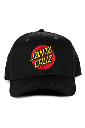 Santa Cruz Classic Dot Patch Stretch Fit Cap Black