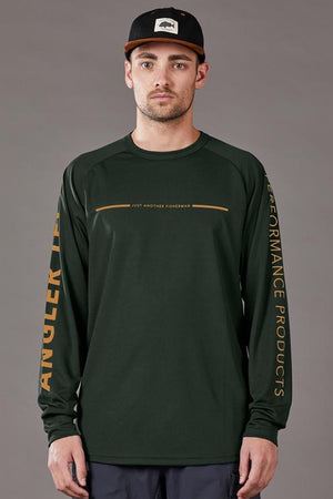 Just Another Fisherman Angler Tech L/S Tee Pine Orange