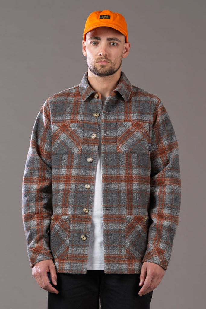 Just Another Fisherman Wool Haven Jacket - Grey/Rust